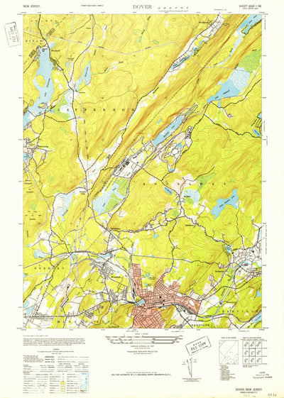 United States Geological Survey Dover, NJ (1954, 24000-Scale) digital map