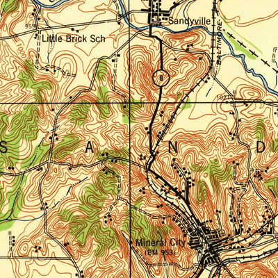 United States Geological Survey Dover, OH (1944, 62500-Scale) digital map