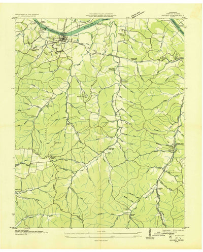 United States Geological Survey Dover, TN (1936, 24000-Scale) digital map