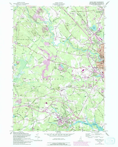 United States Geological Survey Dover West, NH (1956, 24000-Scale) digital map