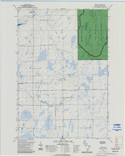 United States Geological Survey Dover, WI (1979, 24000-Scale) digital map