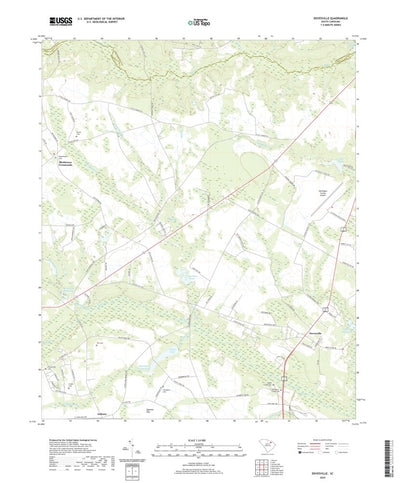 United States Geological Survey Dovesville, SC (2020, 24000-Scale) digital map