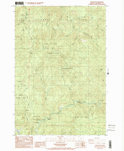 United States Geological Survey Dovre Peak, OR (1984, 24000-Scale) digital map