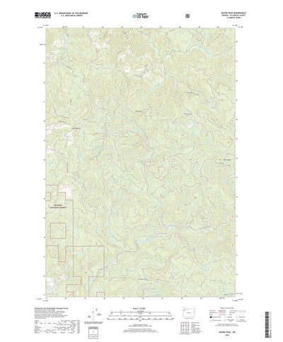 United States Geological Survey Dovre Peak, OR (2020, 24000-Scale) digital map