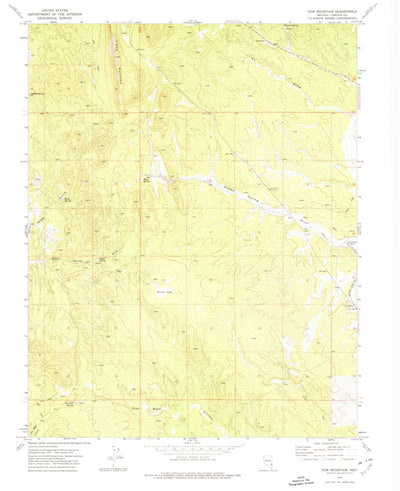 United States Geological Survey Dow Mountain, NV (1972, 24000-Scale) digital map