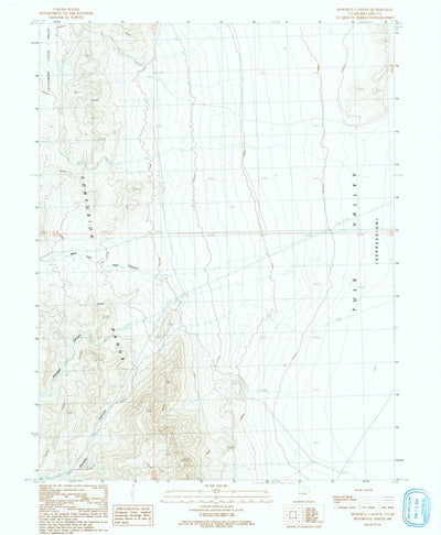 United States Geological Survey Dowdell Canyon, UT (1991, 24000-Scale) digital map