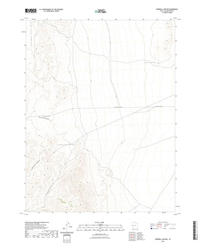 United States Geological Survey Dowdell Canyon, UT (2023, 24000-Scale) digital map