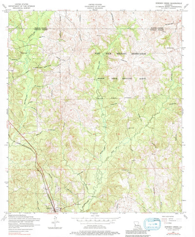 United States Geological Survey Dowden Creek, LA (1954, 24000-Scale) digital map