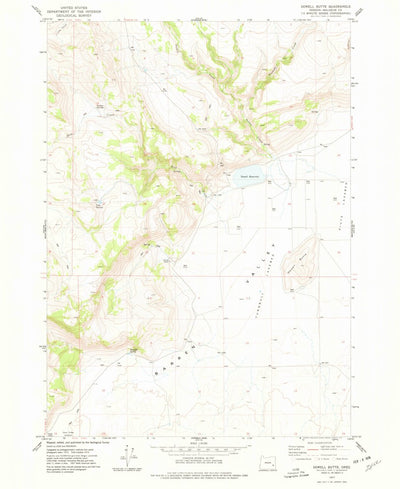 United States Geological Survey Dowell Butte, OR (1977, 24000-Scale) digital map