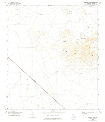 United States Geological Survey Dowman Canyon, TX (1978, 24000-Scale) digital map