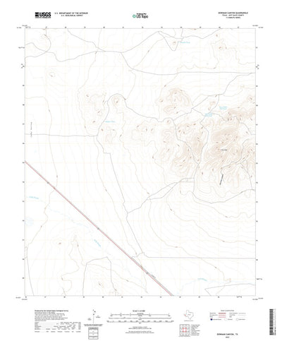 United States Geological Survey Dowman Canyon, TX (2022, 24000-Scale) digital map