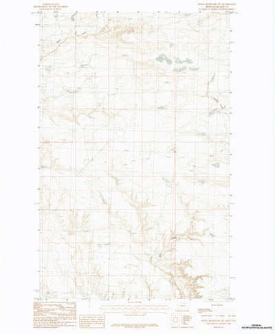 United States Geological Survey Down Reservoir SW, MT (1984, 24000-Scale) digital map