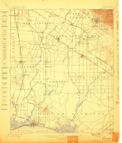 United States Geological Survey Downey, CA (1899, 62500-Scale) digital map