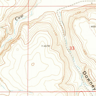 United States Geological Survey Downey Canyon, OR (1969, 24000-Scale) digital map