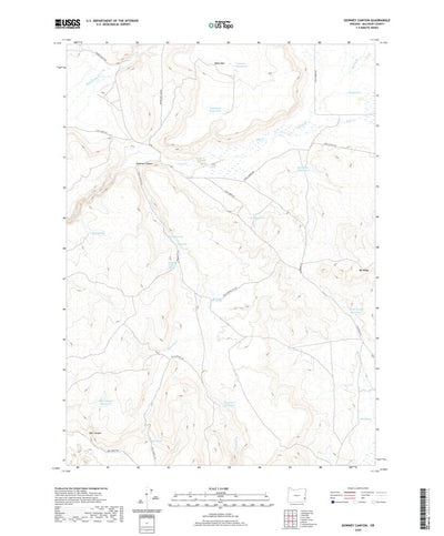 United States Geological Survey Downey Canyon, OR (2020, 24000-Scale) digital map