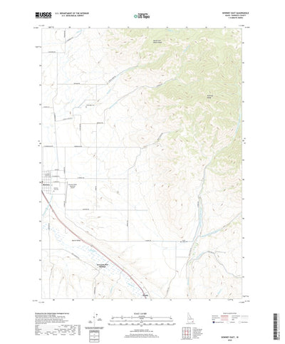 United States Geological Survey Downey East, ID (2020, 24000-Scale) digital map