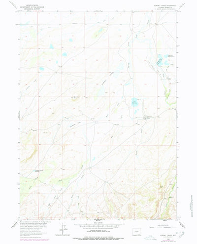 United States Geological Survey Downey Lakes, WY (1963, 24000-Scale) digital map