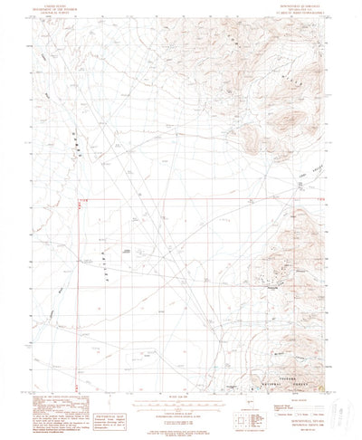 United States Geological Survey Downeyville, NV (1988, 24000-Scale) digital map