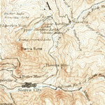 United States Geological Survey Downieville, CA (1891, 125000-Scale) digital map