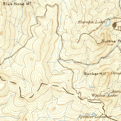 United States Geological Survey Downieville, CA (1895, 125000-Scale) digital map