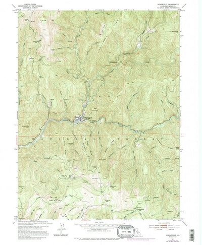United States Geological Survey Downieville, CA (1951, 24000-Scale) digital map