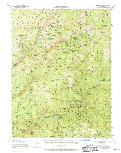 United States Geological Survey Downieville, CA (1951, 62500-Scale) digital map
