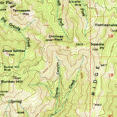 United States Geological Survey Downieville, CA (1951, 62500-Scale) digital map