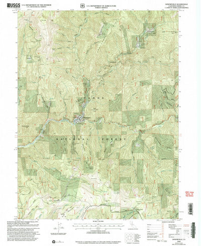 United States Geological Survey Downieville, CA (2000, 24000-Scale) digital map