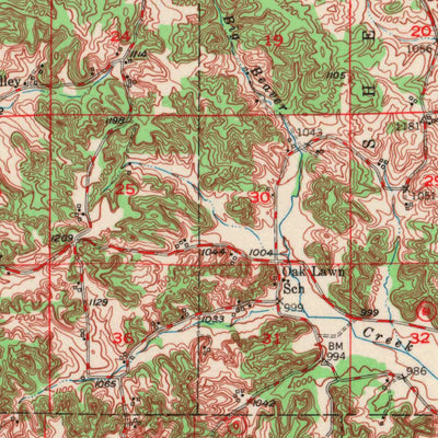 United States Geological Survey Downing, WI (1948, 62500-Scale) digital map