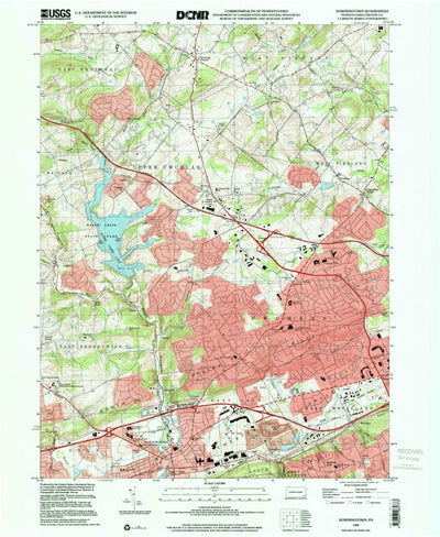 United States Geological Survey Downingtown, PA (1999, 24000-Scale) digital map