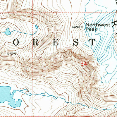 United States Geological Survey Downs Mountain, WY (1991, 24000-Scale) digital map