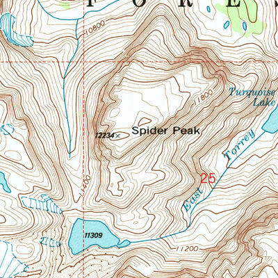 United States Geological Survey Downs Mountain, WY (1991, 24000-Scale) digital map