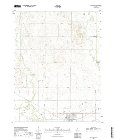 United States Geological Survey Downs North, KS (2022, 24000-Scale) digital map