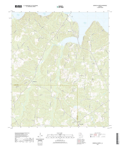 United States Geological Survey Downsville North, LA (2020, 24000-Scale) digital map