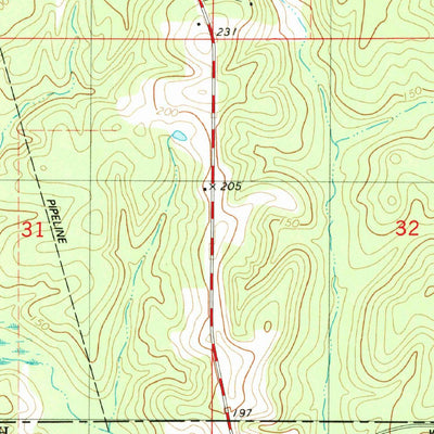 United States Geological Survey Downsville South, LA (1982, 24000-Scale) digital map