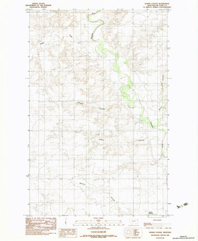 United States Geological Survey Dowse Coulee, MT (1983, 24000-Scale) digital map