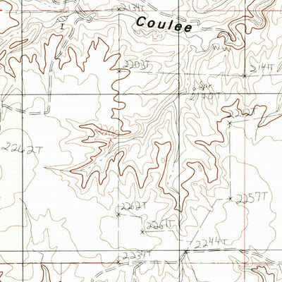 United States Geological Survey Dowse Coulee, MT (1983, 24000-Scale) digital map