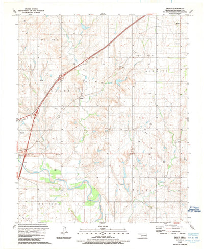 United States Geological Survey Doxey, OK (1989, 24000-Scale) digital map