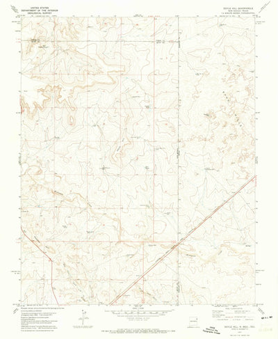 United States Geological Survey Doyle Hill, NM-TX (1971, 24000-Scale) digital map