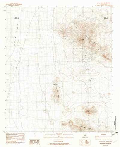 United States Geological Survey Doyle Peak, NM (1982, 24000-Scale) digital map