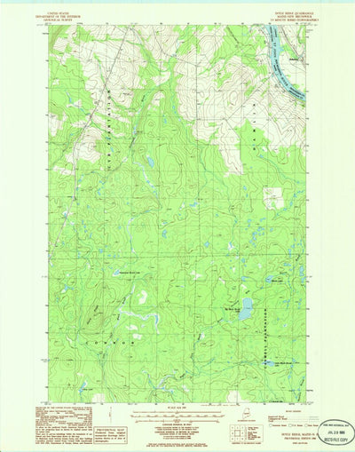 United States Geological Survey Doyle Ridge, ME (1986, 24000-Scale) digital map