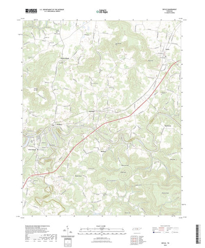 United States Geological Survey Doyle, TN (2022, 24000-Scale) digital map