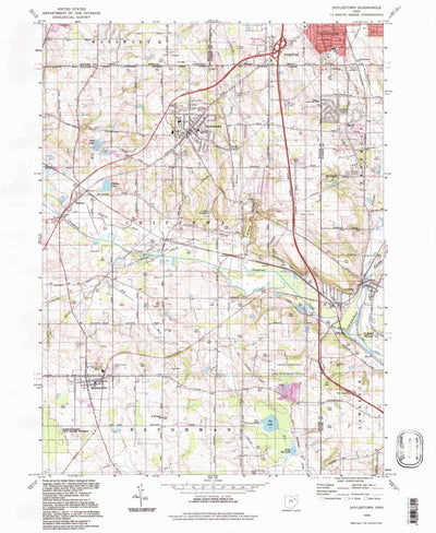 United States Geological Survey Doylestown, OH (1994, 24000-Scale) digital map