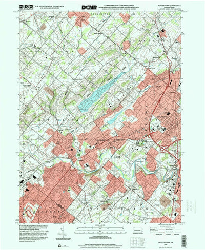 United States Geological Survey Doylestown, PA (1999, 24000-Scale) digital map