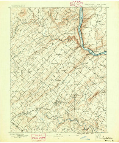 United States Geological Survey Doylestown, PA-NJ (1890, 62500-Scale) digital map