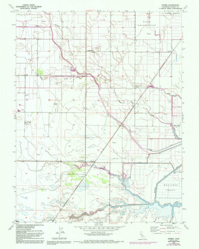 United States Geological Survey Dozier, CA (1952, 24000-Scale) digital map