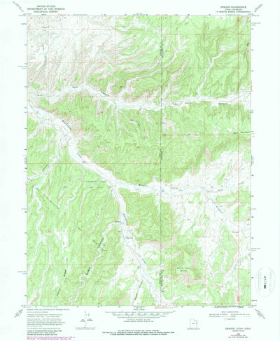 United States Geological Survey Dragon, UT-CO (1968, 24000-Scale) digital map