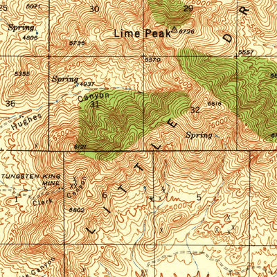 United States Geological Survey Dragoon, AZ (1943, 62500-Scale) digital map