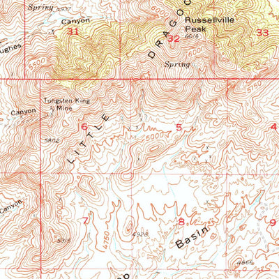 United States Geological Survey Dragoon, AZ (1958, 62500-Scale) digital map