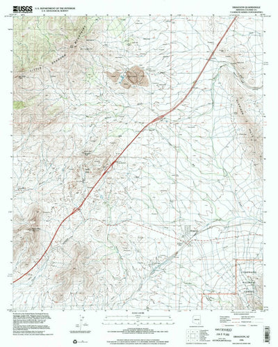 United States Geological Survey Dragoon, AZ (1996, 24000-Scale) digital map